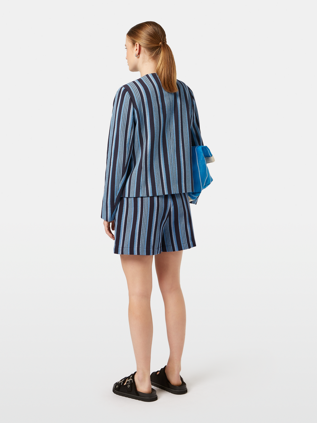 Textured Striped Blazer