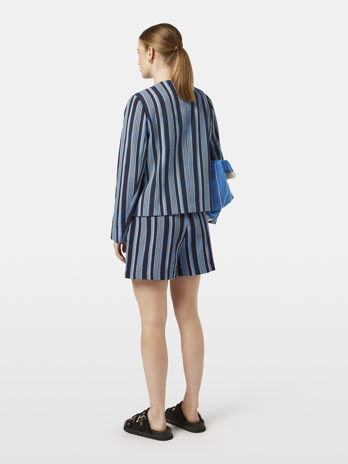 Textured Striped Blazer