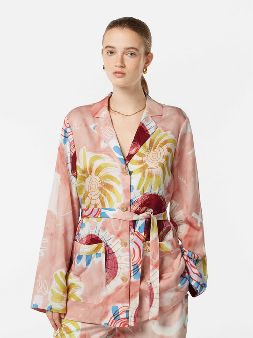 Printed pyjama blazer