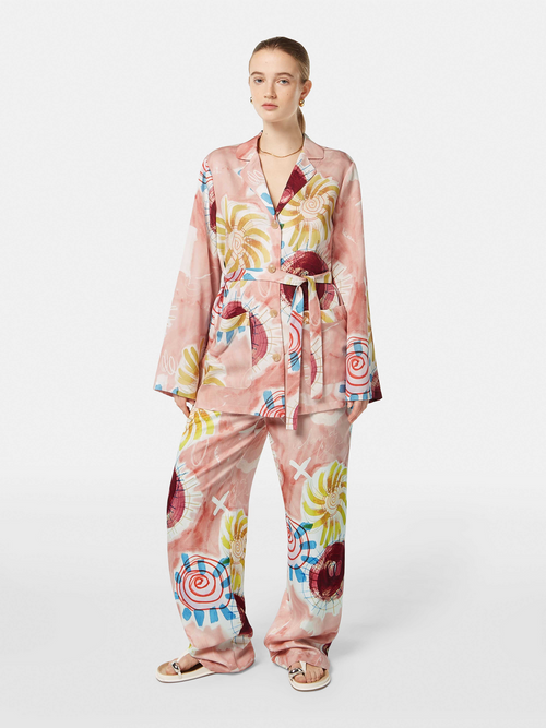 Printed pyjama blazer