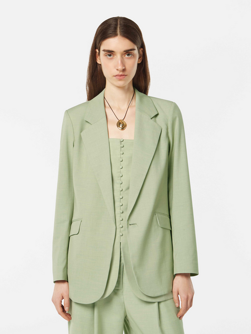 Drapey belted blazer