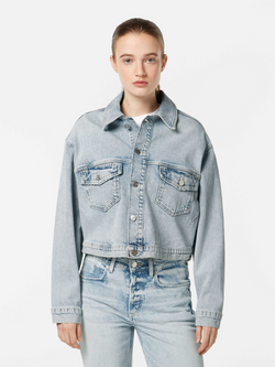 Cropped denim trucker jacket    Blue Story