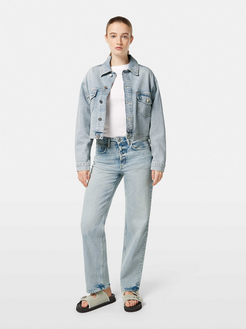 Cropped denim trucker jacket    Blue Story