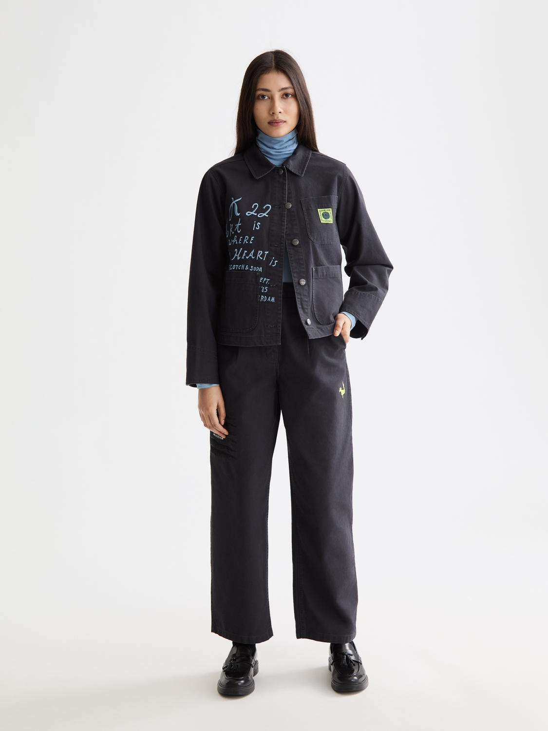 Washed workwear jacket