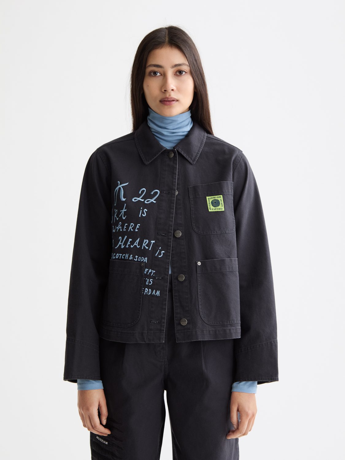 Washed workwear jacket
