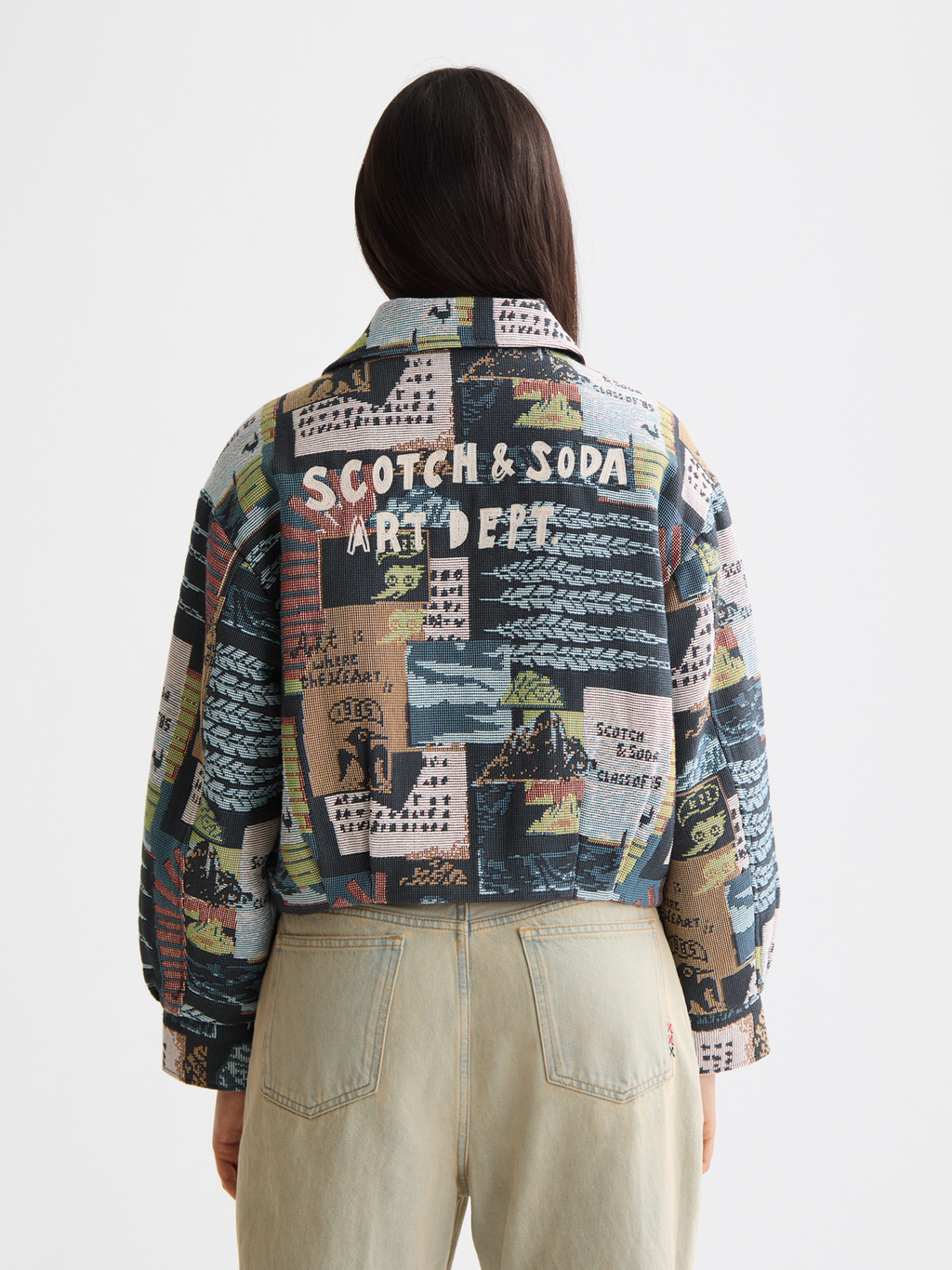 Collage jacquard jacket
