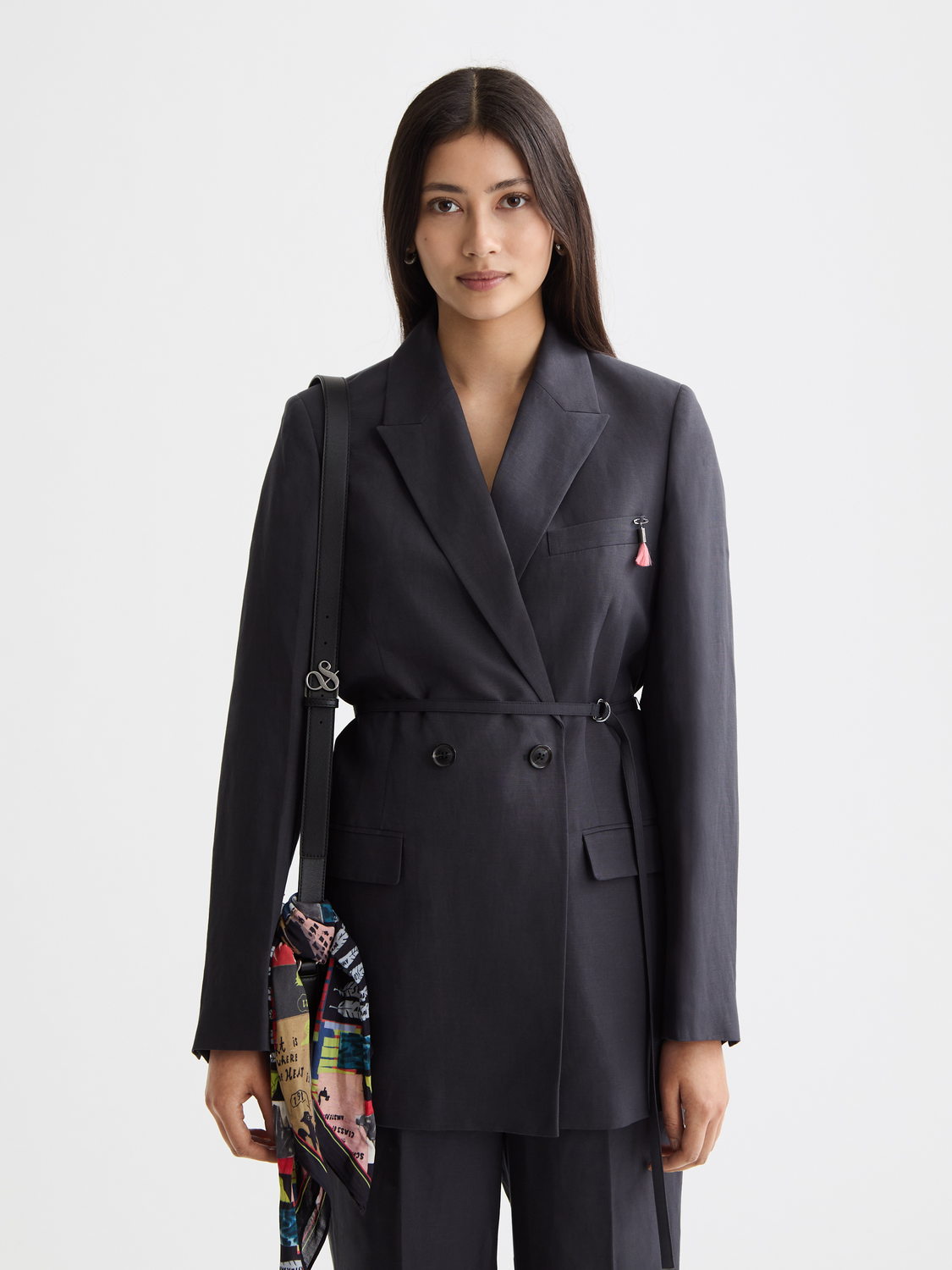 belted blazer