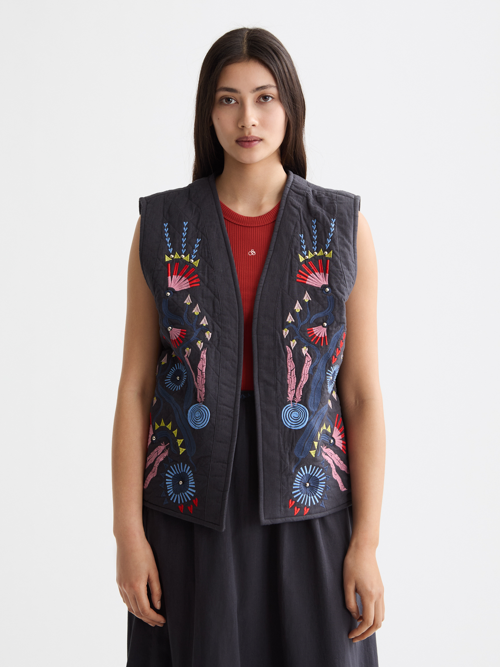 Embroidered gilet