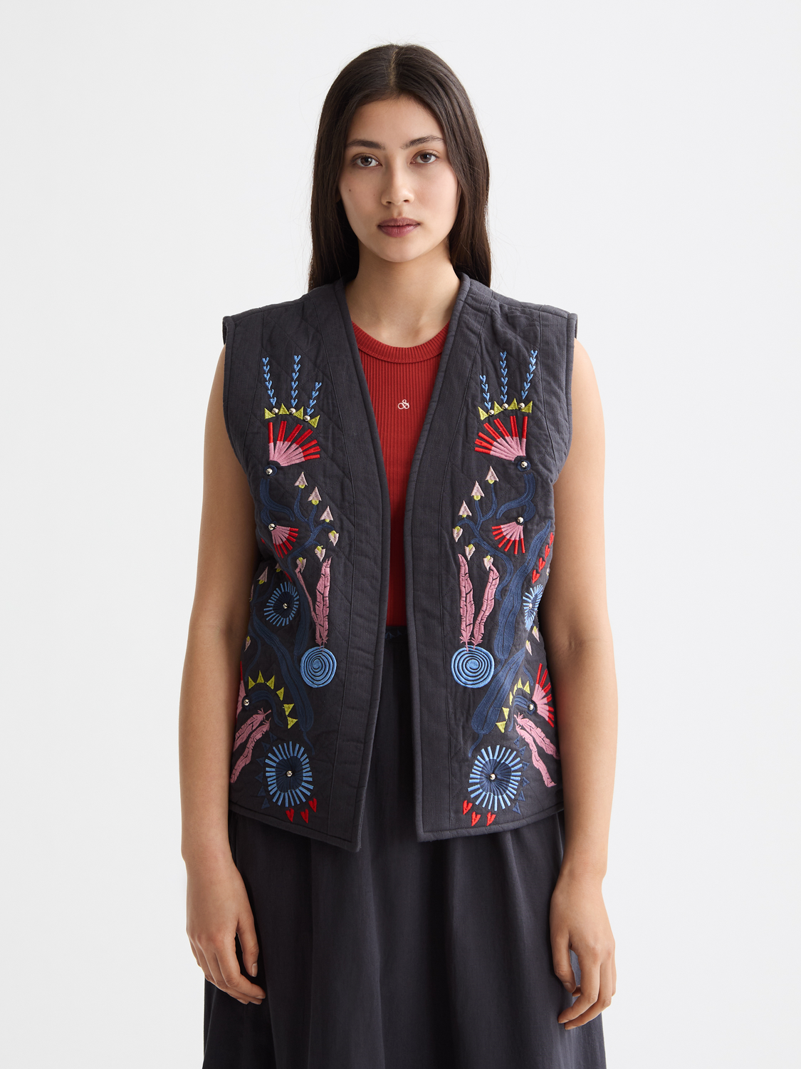Embroidered gilet
