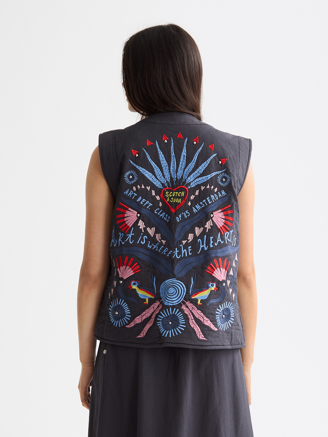 Embroidered gilet