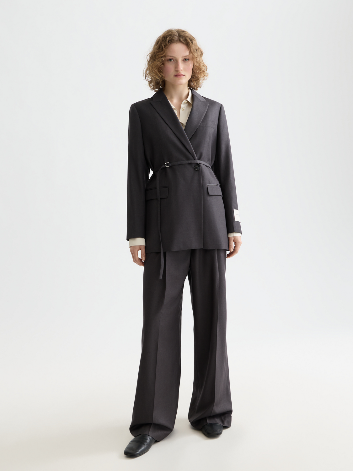 Essentials TROPICAL WOOL BOYFRIEND BLAZER