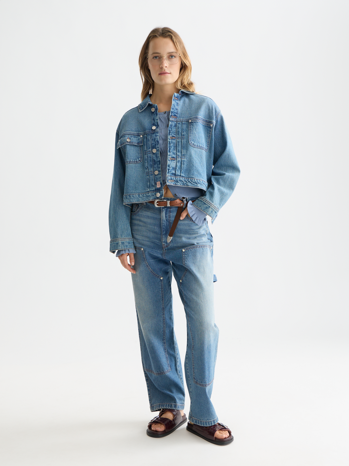 Denim trucker jacket