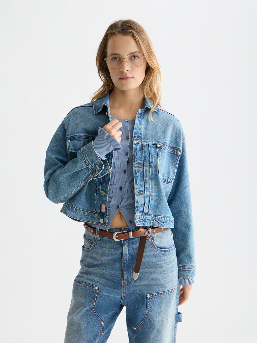 Denim trucker jacket