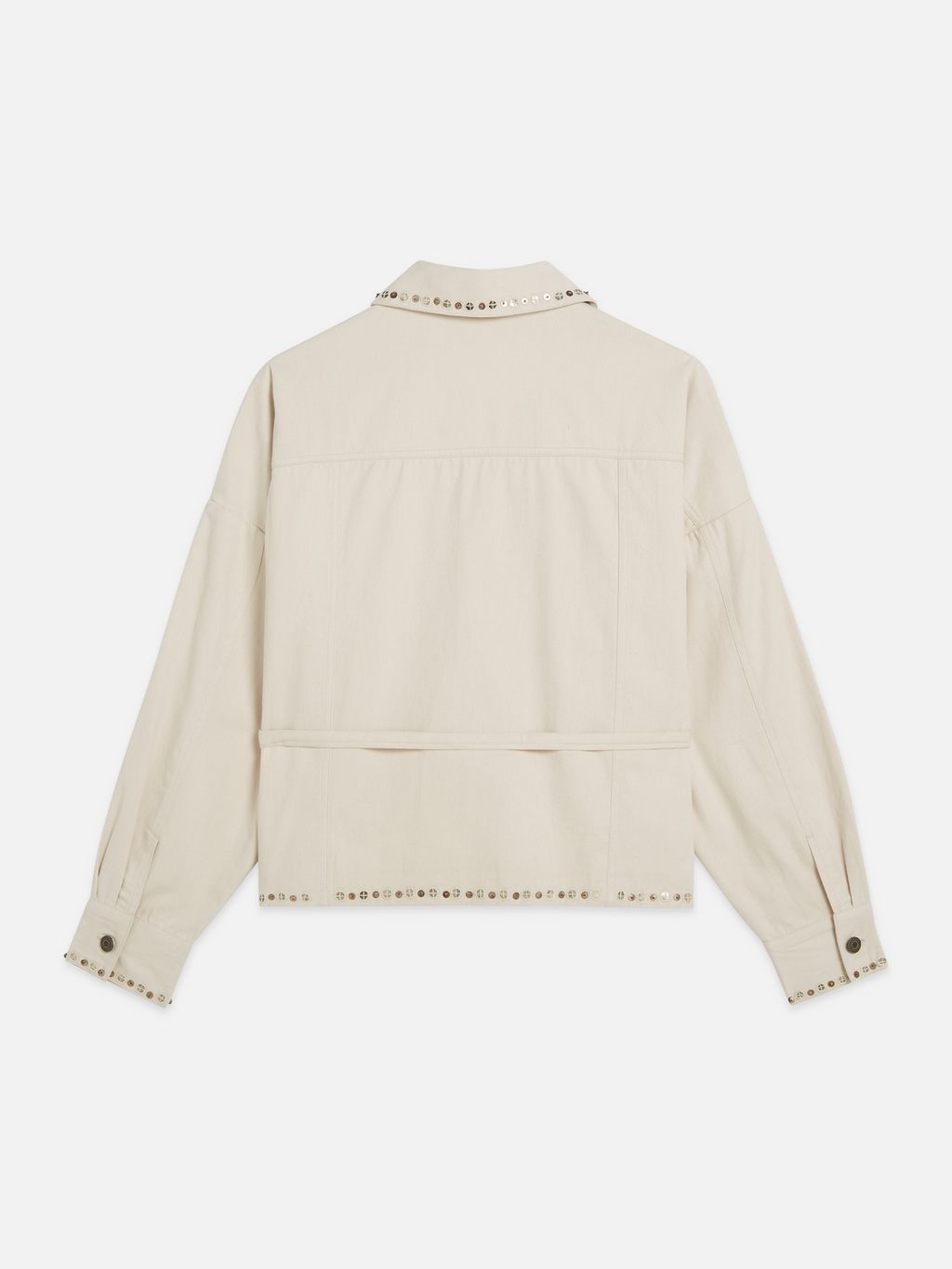 Embellished cotton trucker