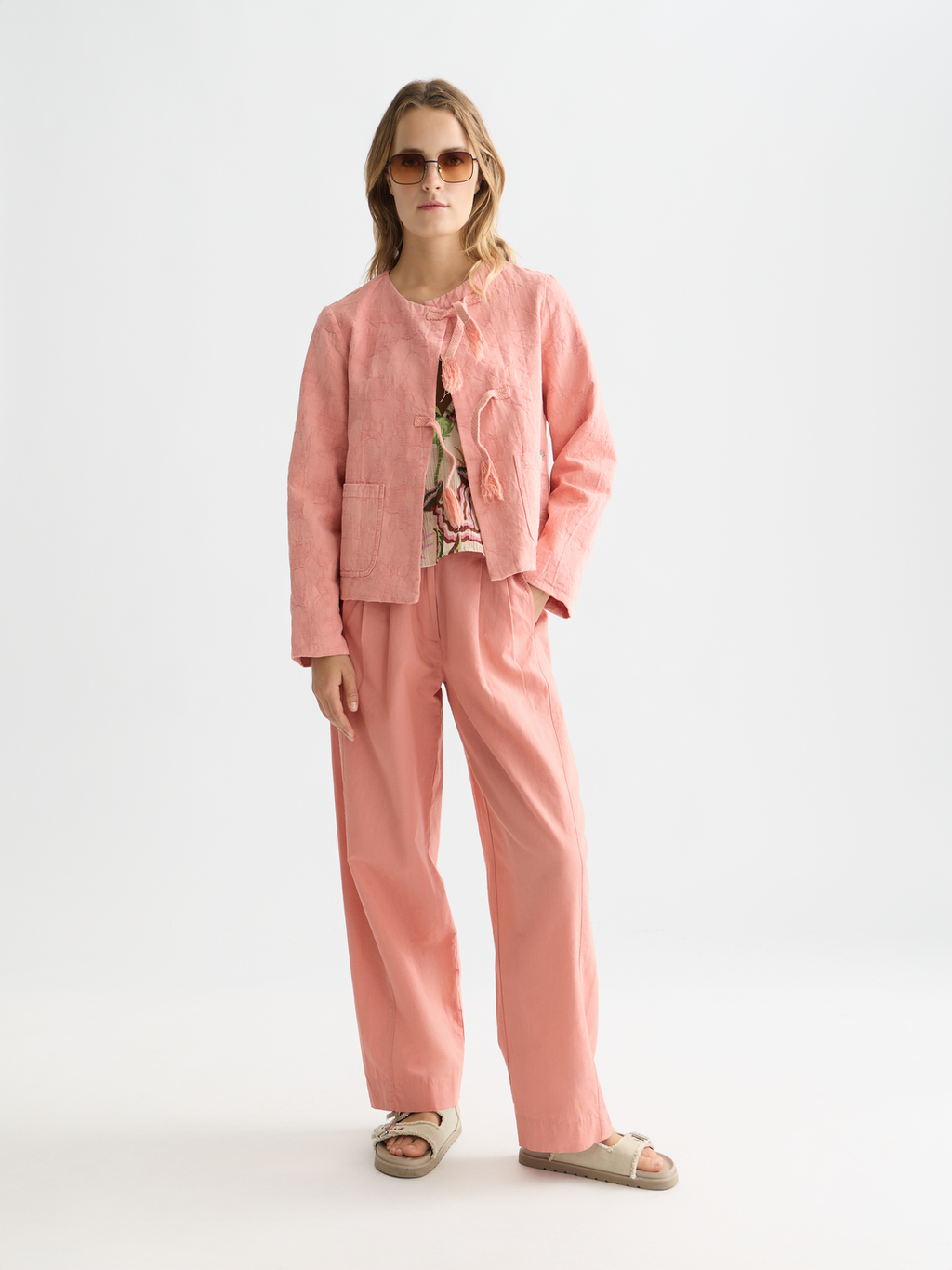 Structured jacquard blazer