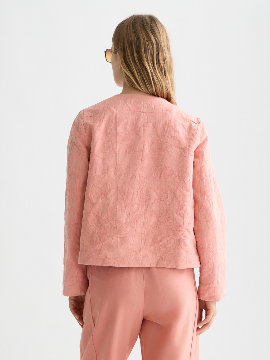 Structured jacquard blazer