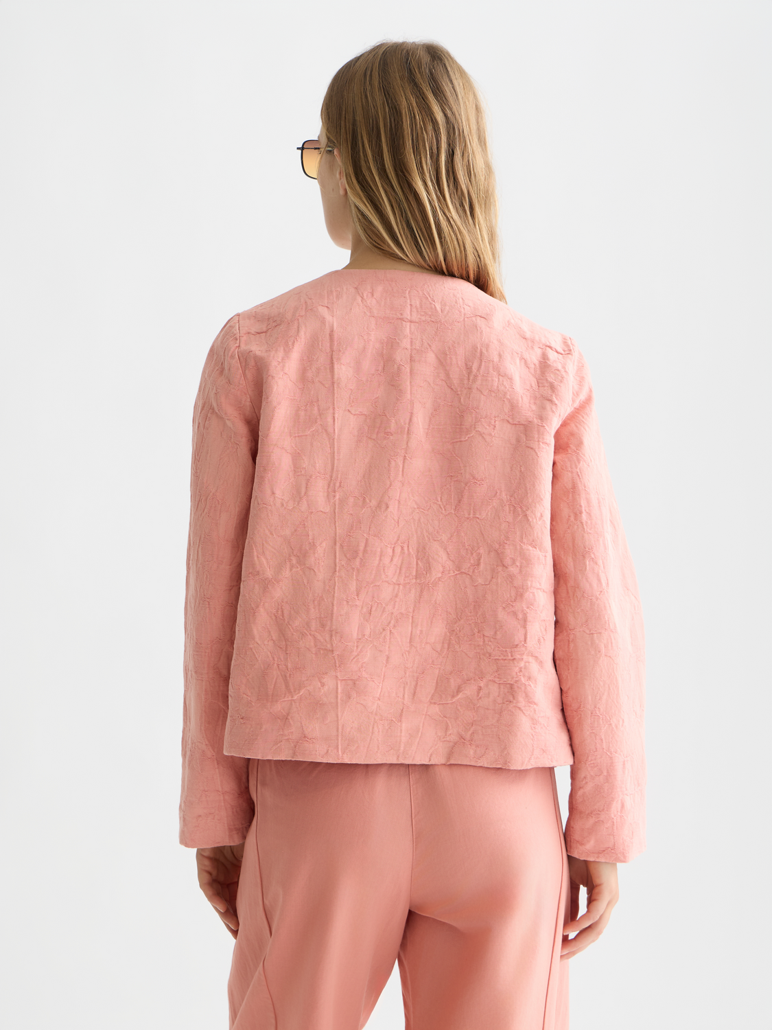 Structured jacquard blazer