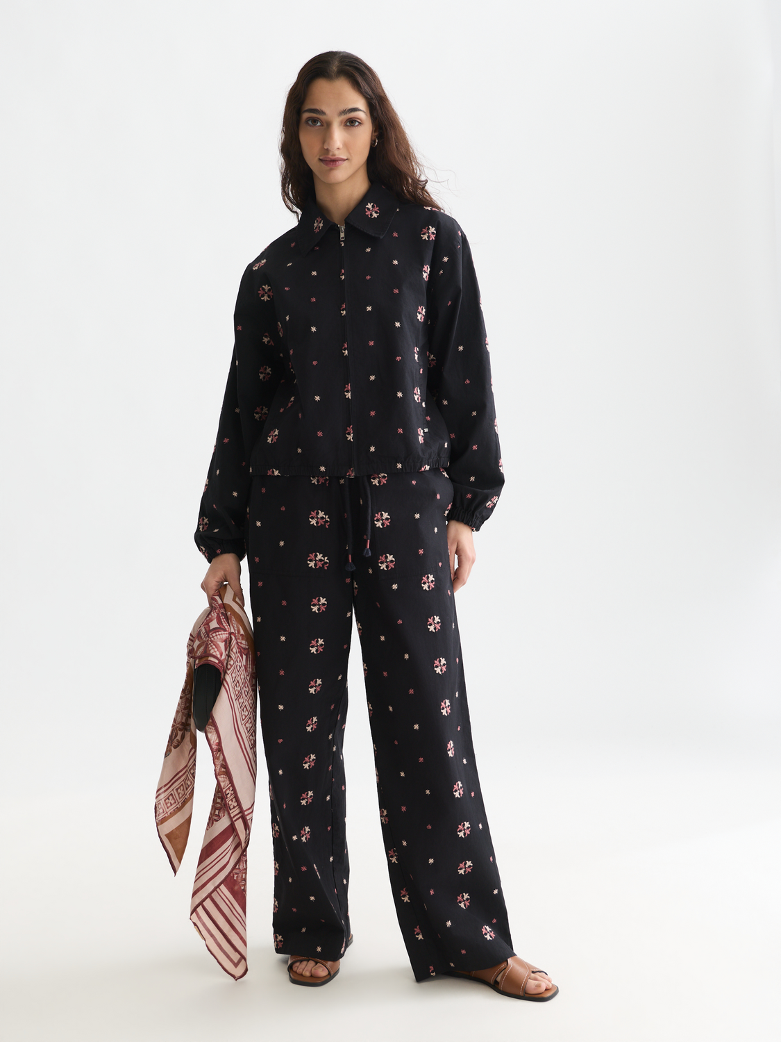 Embroidered cotton jacket
