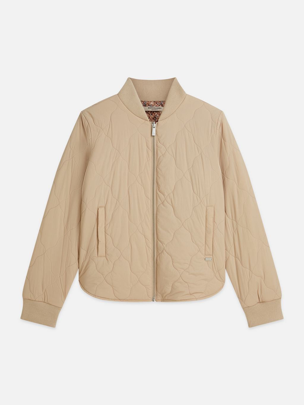 Quilted reversible bomber