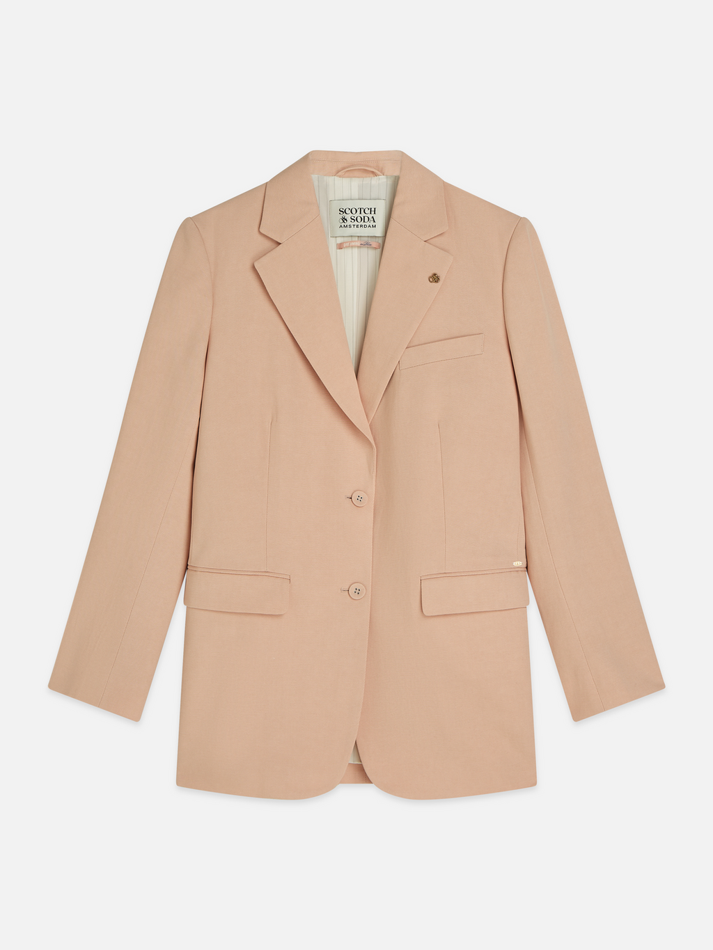 Gabardine relaxed single breasted blazer