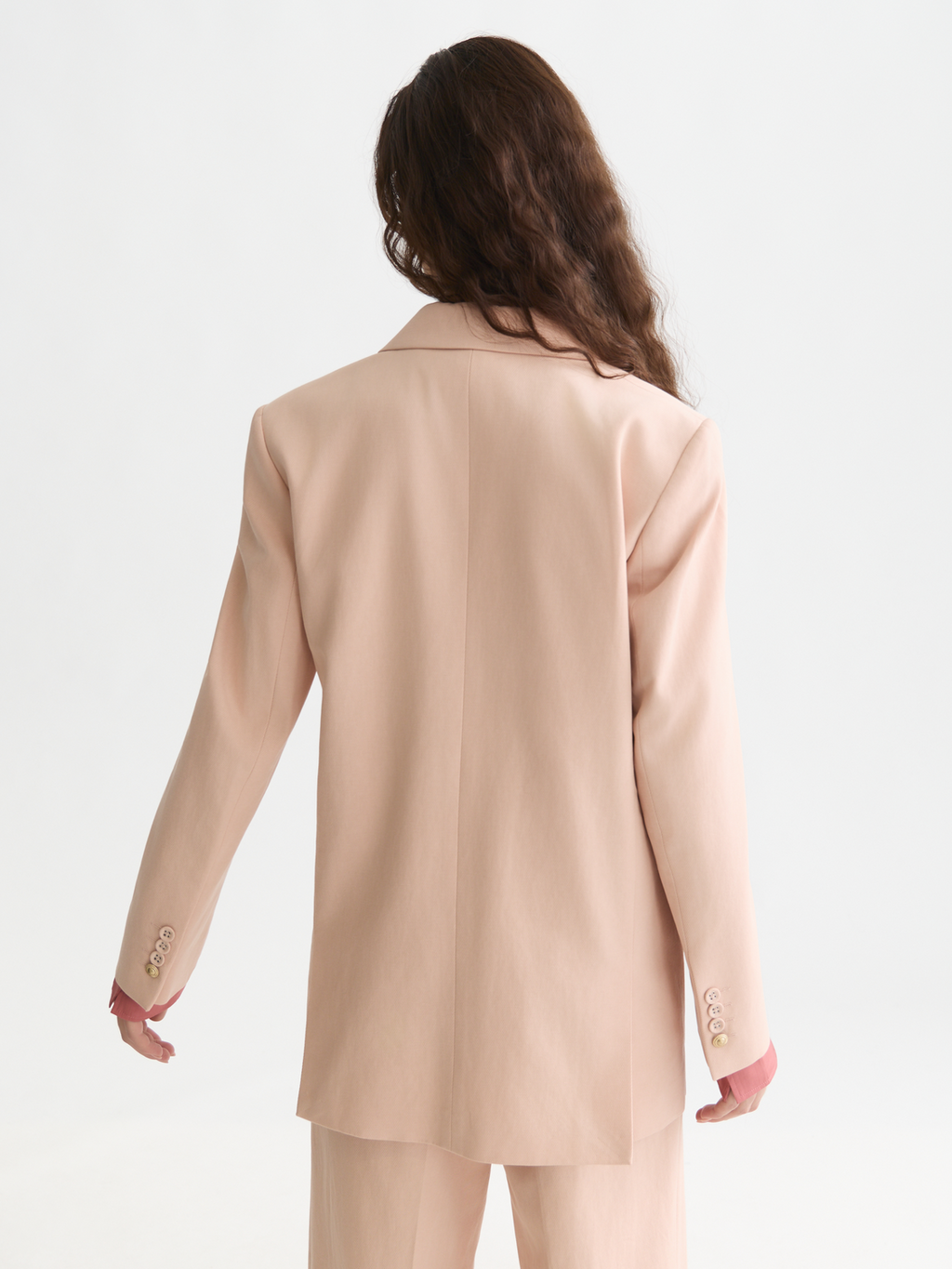 Gabardine relaxed single breasted blazer