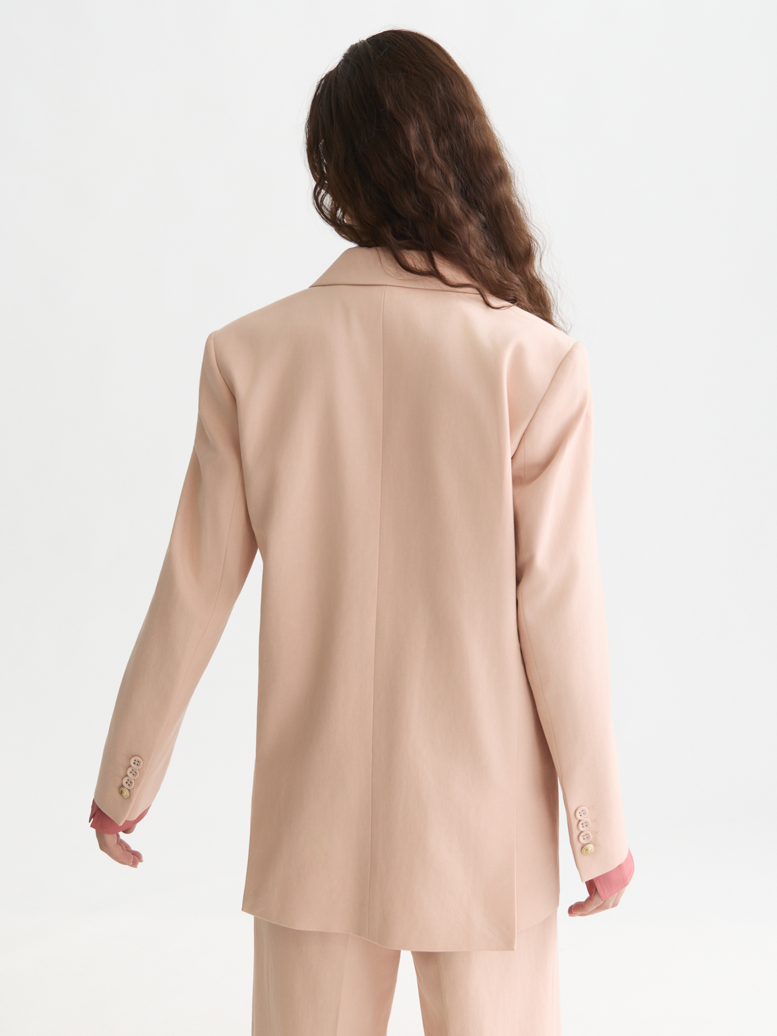 Gabardine relaxed single breasted blazer