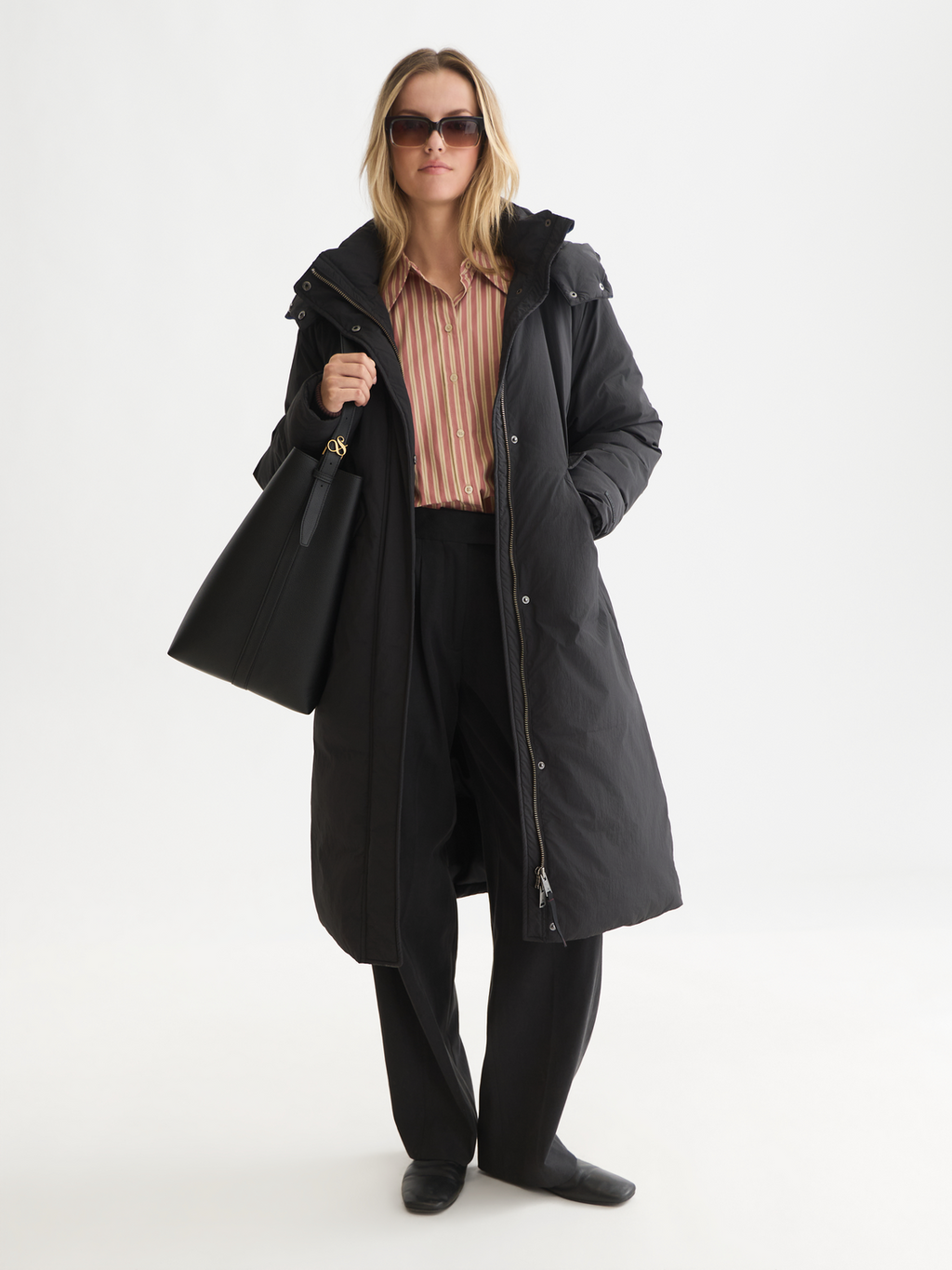 Long Nylon Puffer Jacket