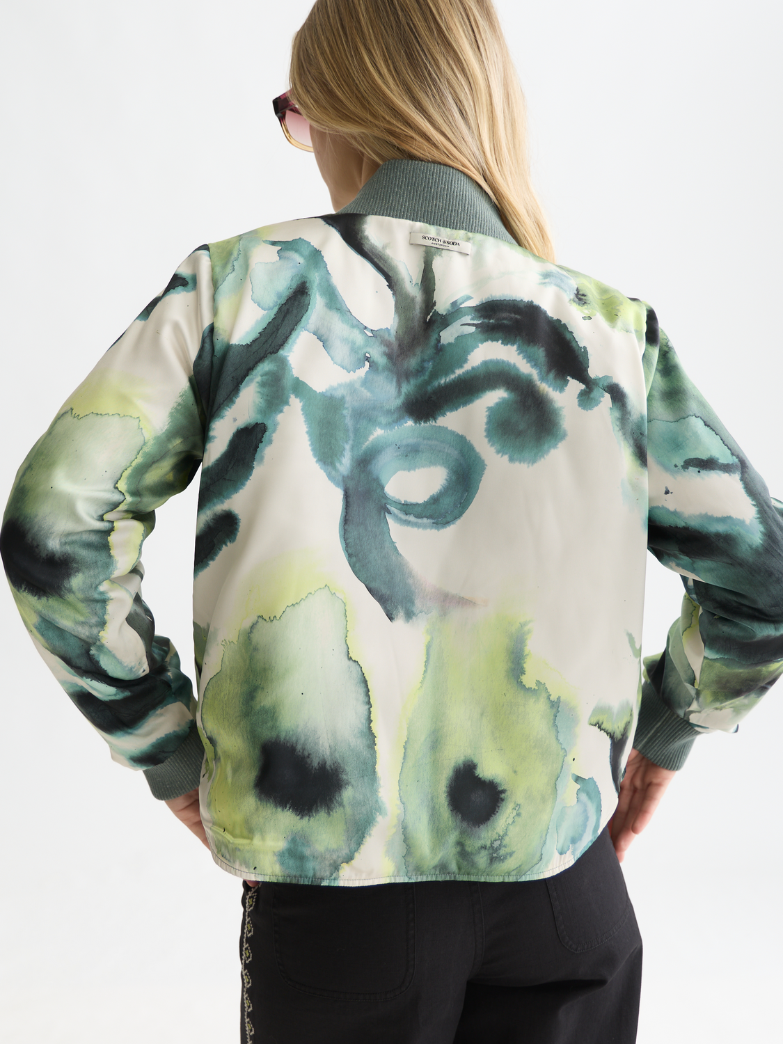 Reversible quilted bomber