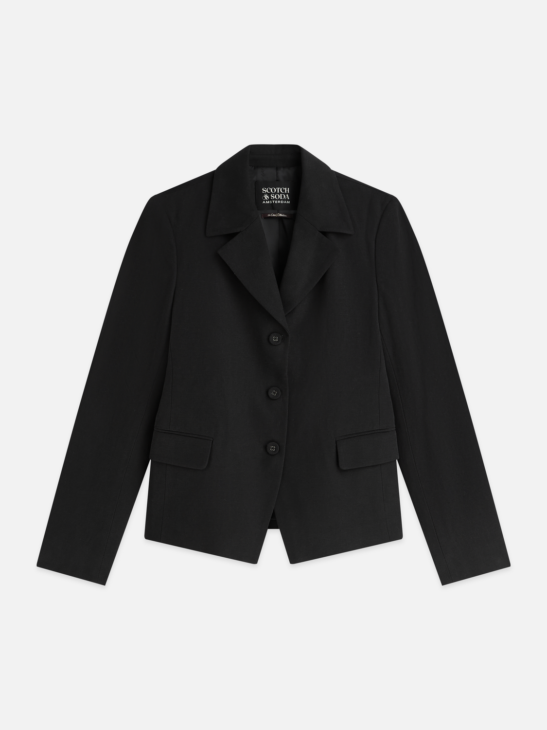 Lyocell-Cotton Gabardine Fitted Blazer