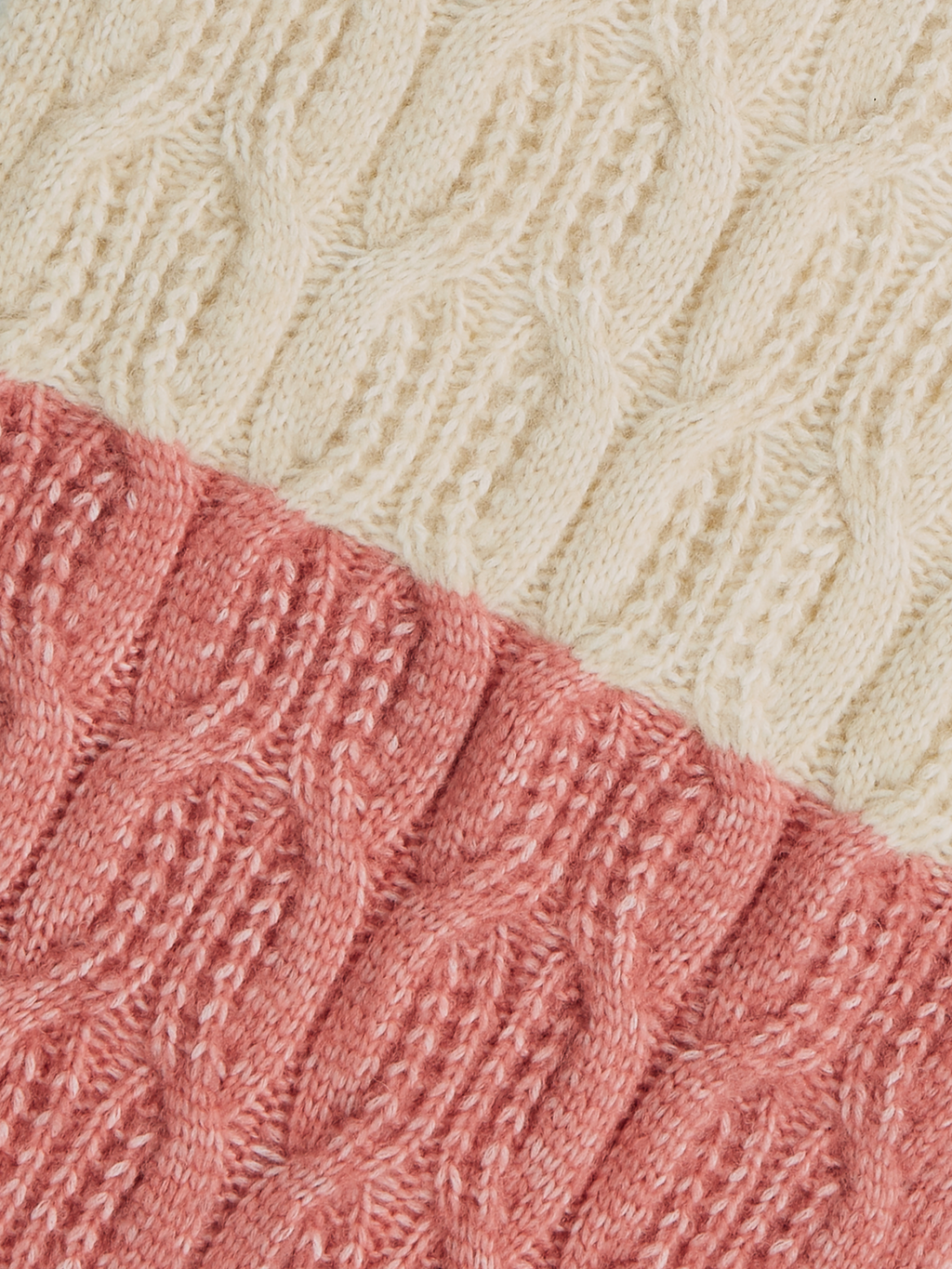 Cable-Stitch Wool-Blend Knit Scarf