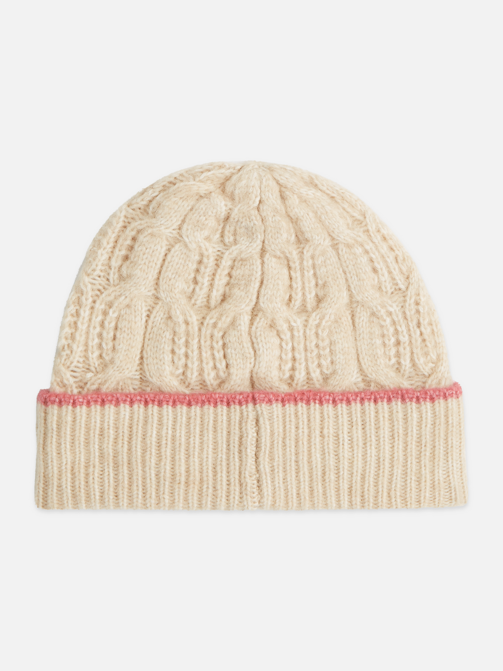 Cable-Stitch Wool-Blend Knit Beanie