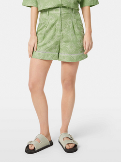 High rise broderie shorts