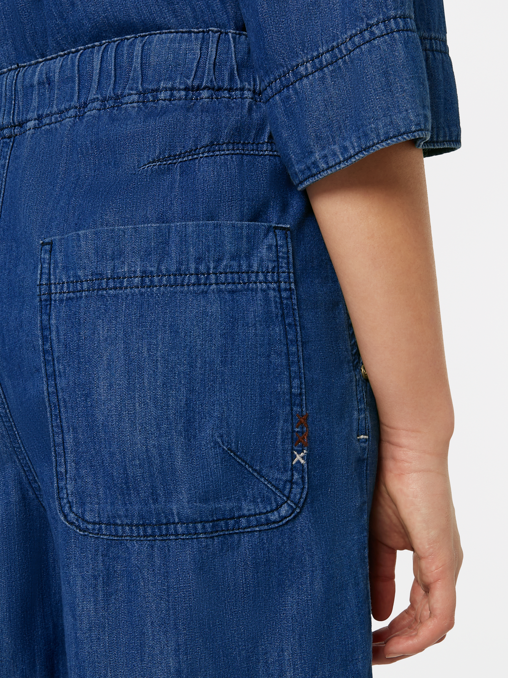 Utility Light Denim Shorts