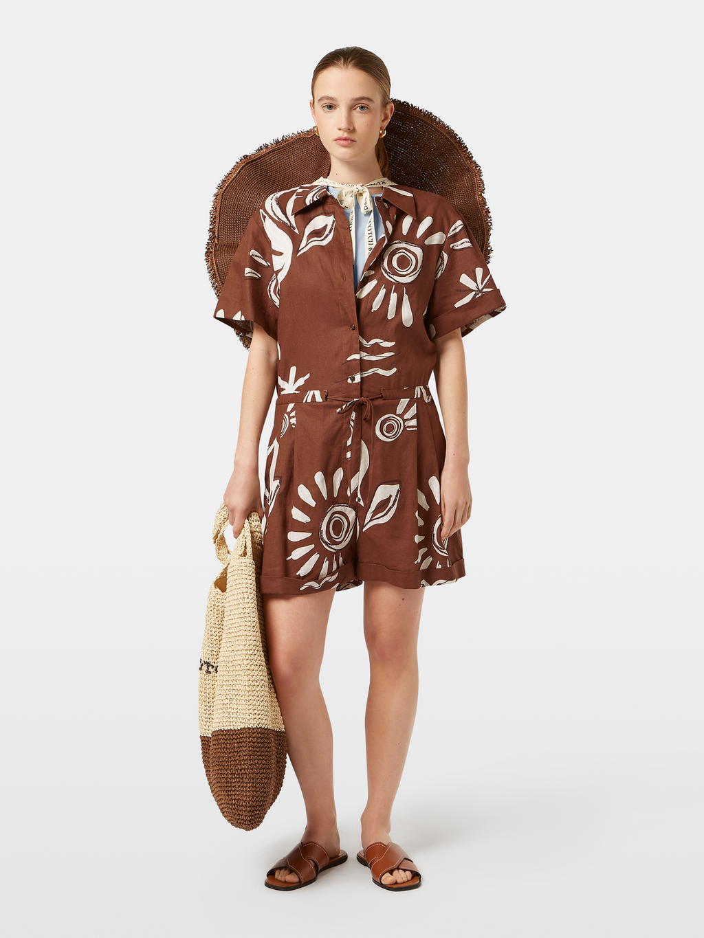 Linen Utility Playsuit