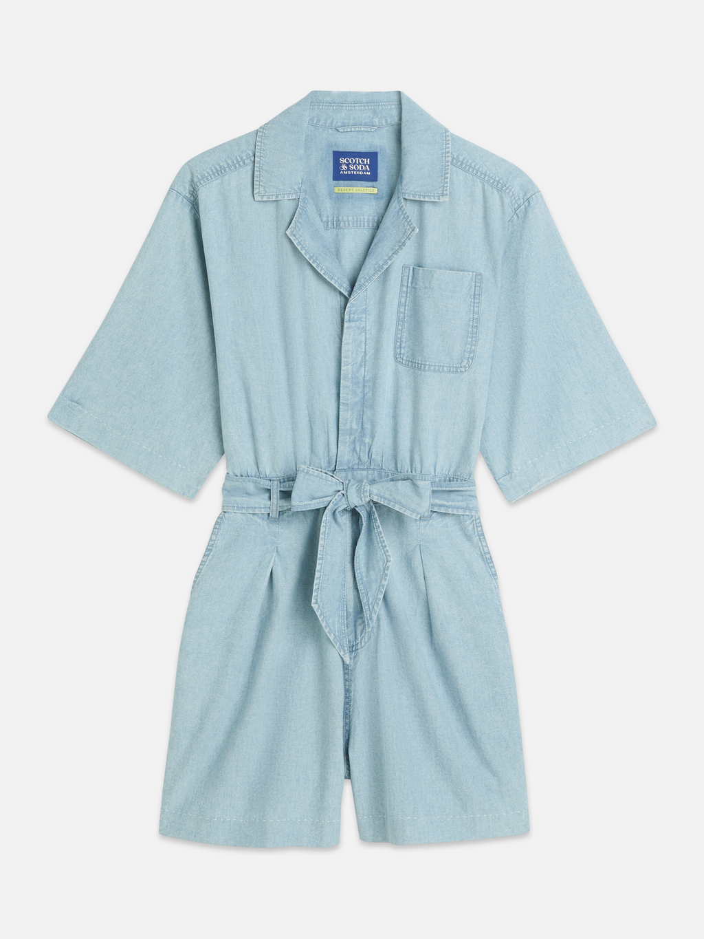 Lightweight denim playsuit