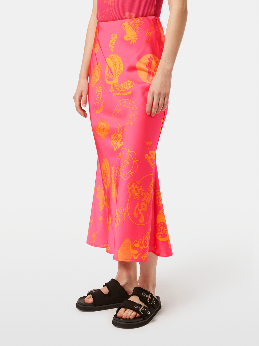 Satin Midi Skirt