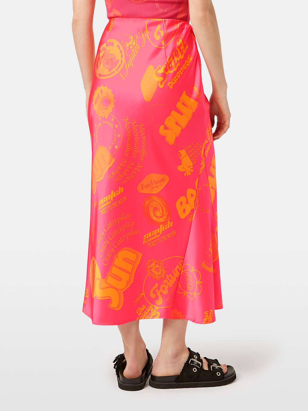 Satin Midi Skirt