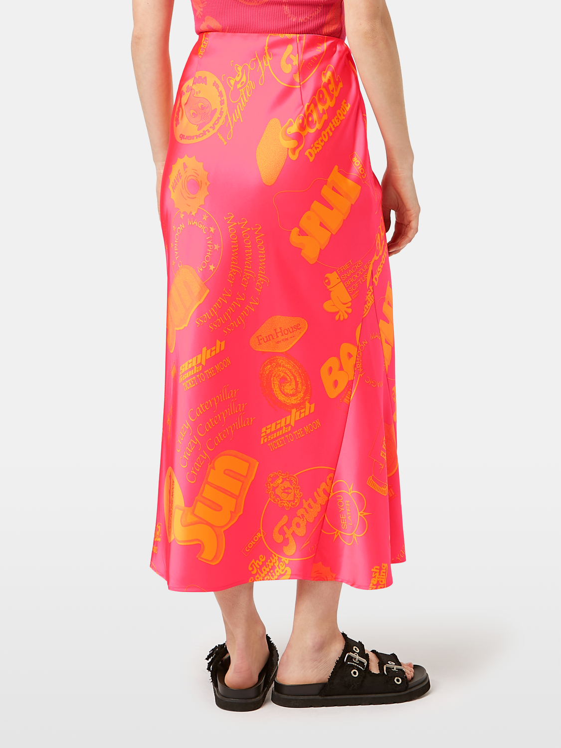 Satin Midi Skirt