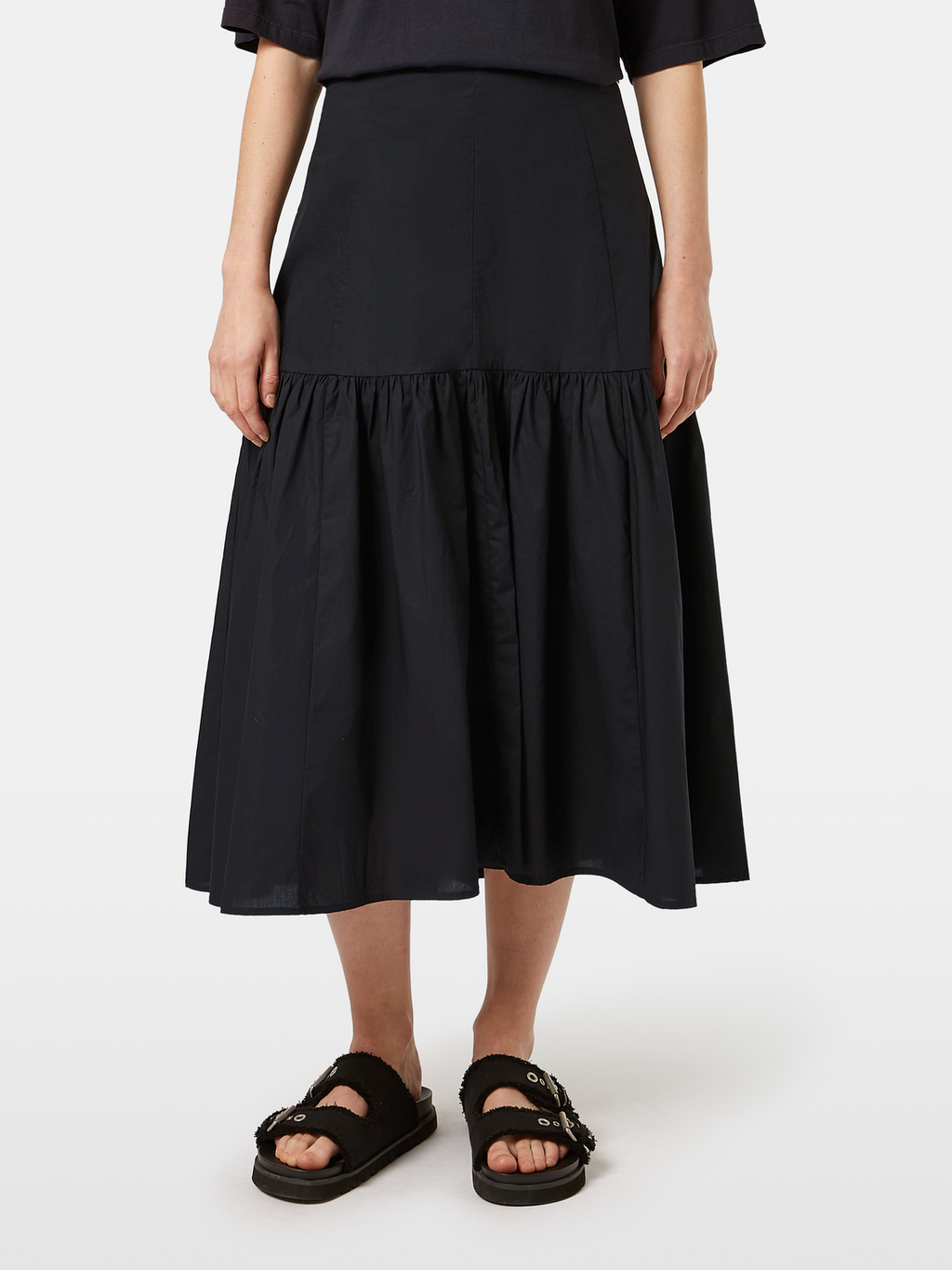 High-Rise Midi Skirt