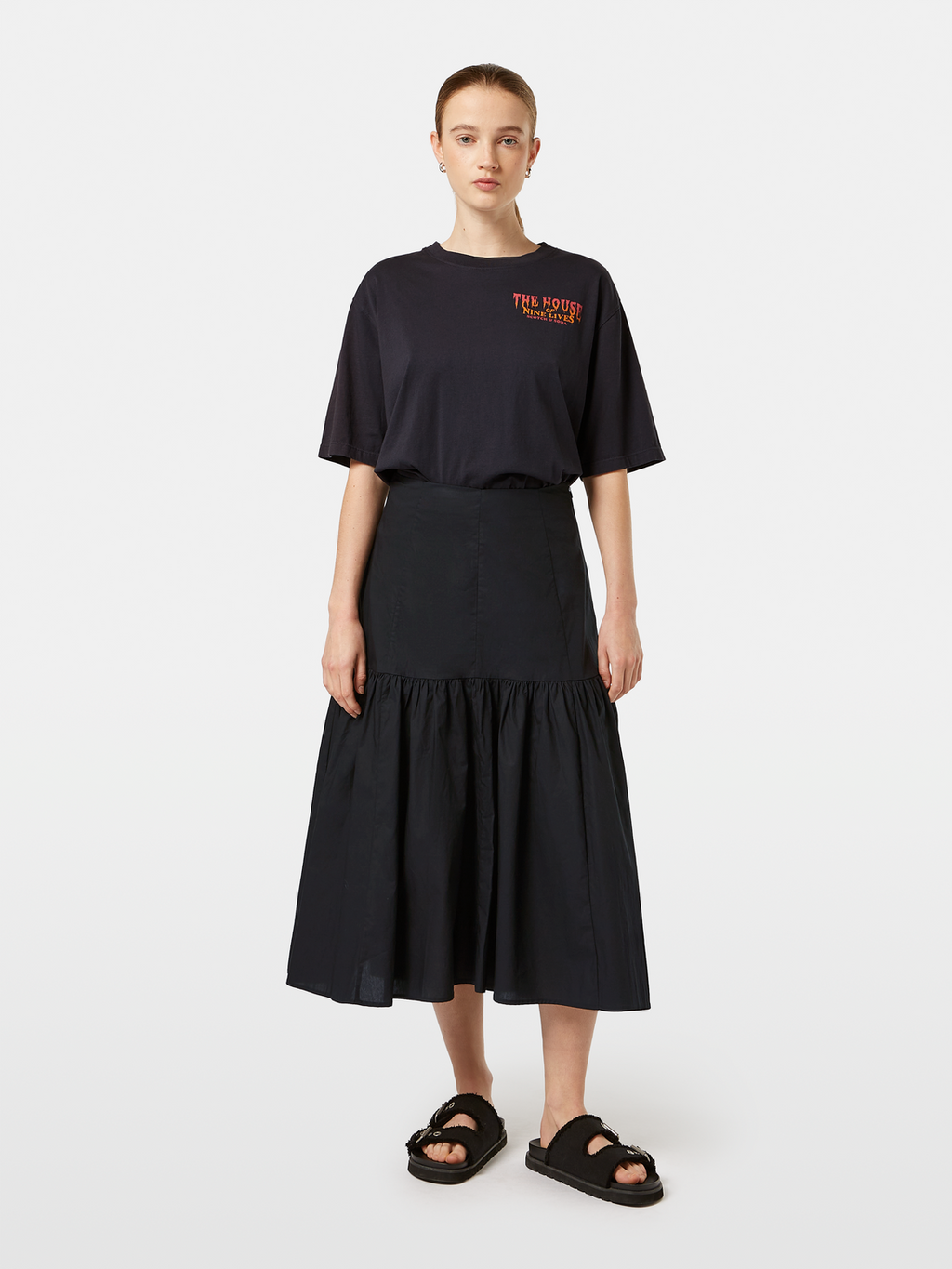 High-Rise Midi Skirt