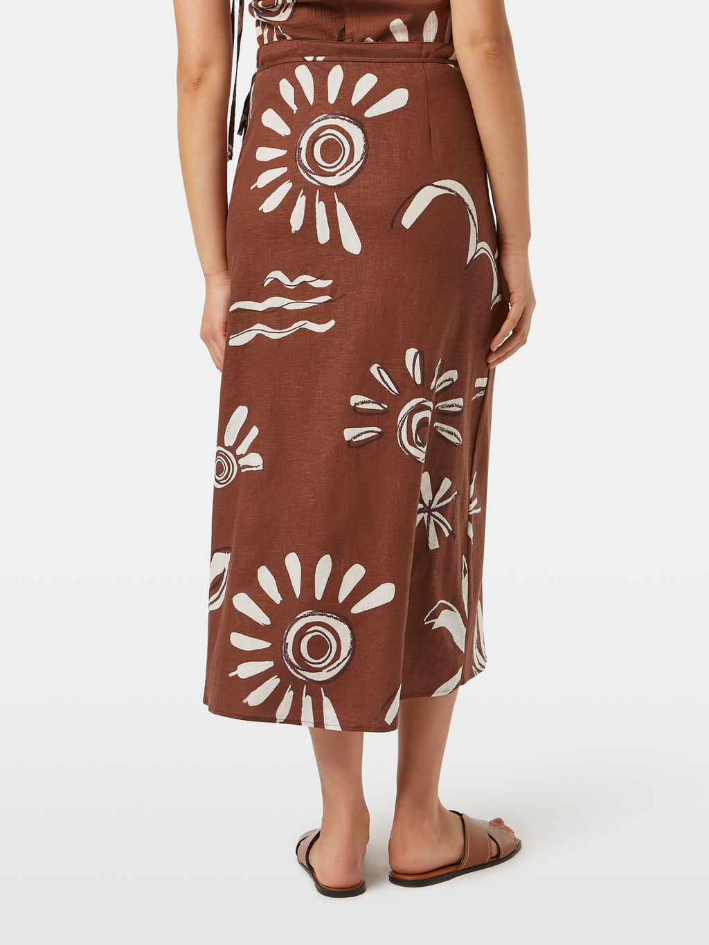 Linen blend skirt