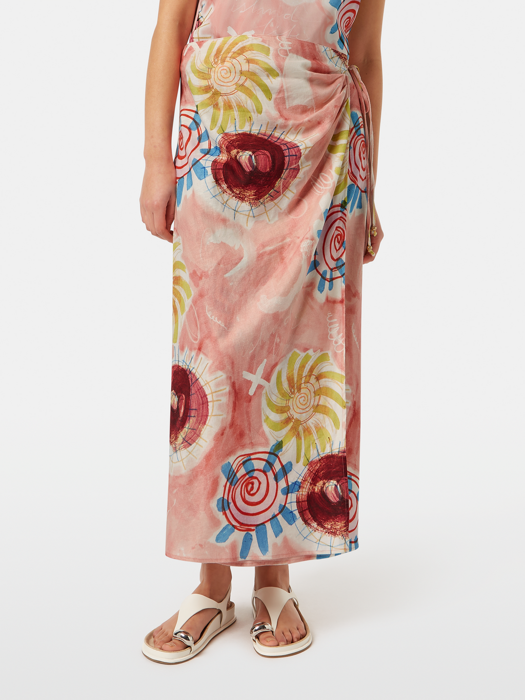Linen blend skirt