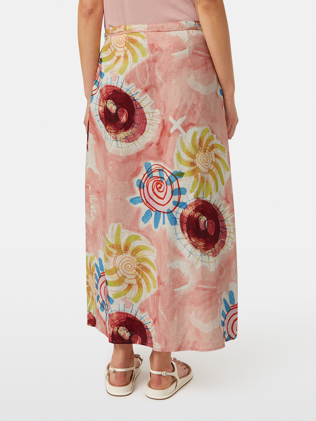 Linen blend skirt