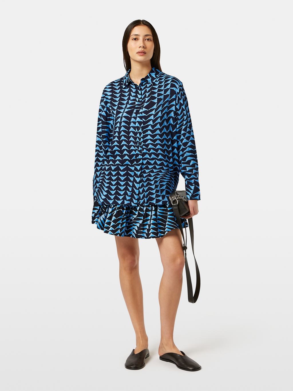 Mini skirt with gathering