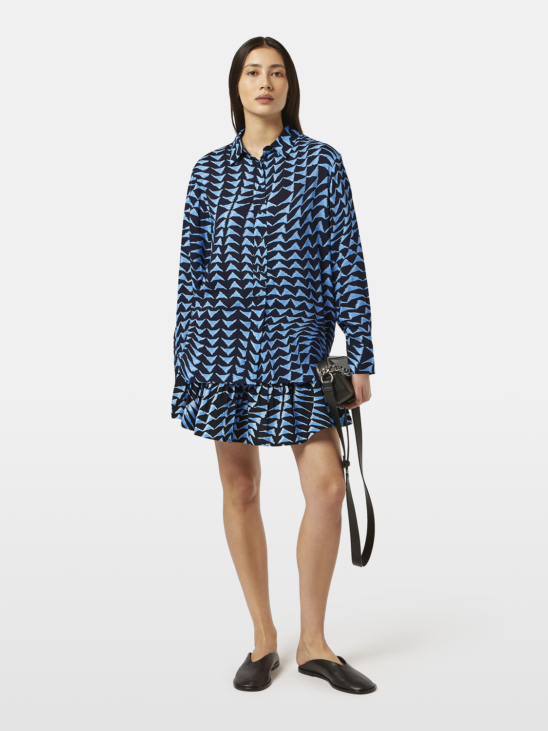 Mini skirt with gathering