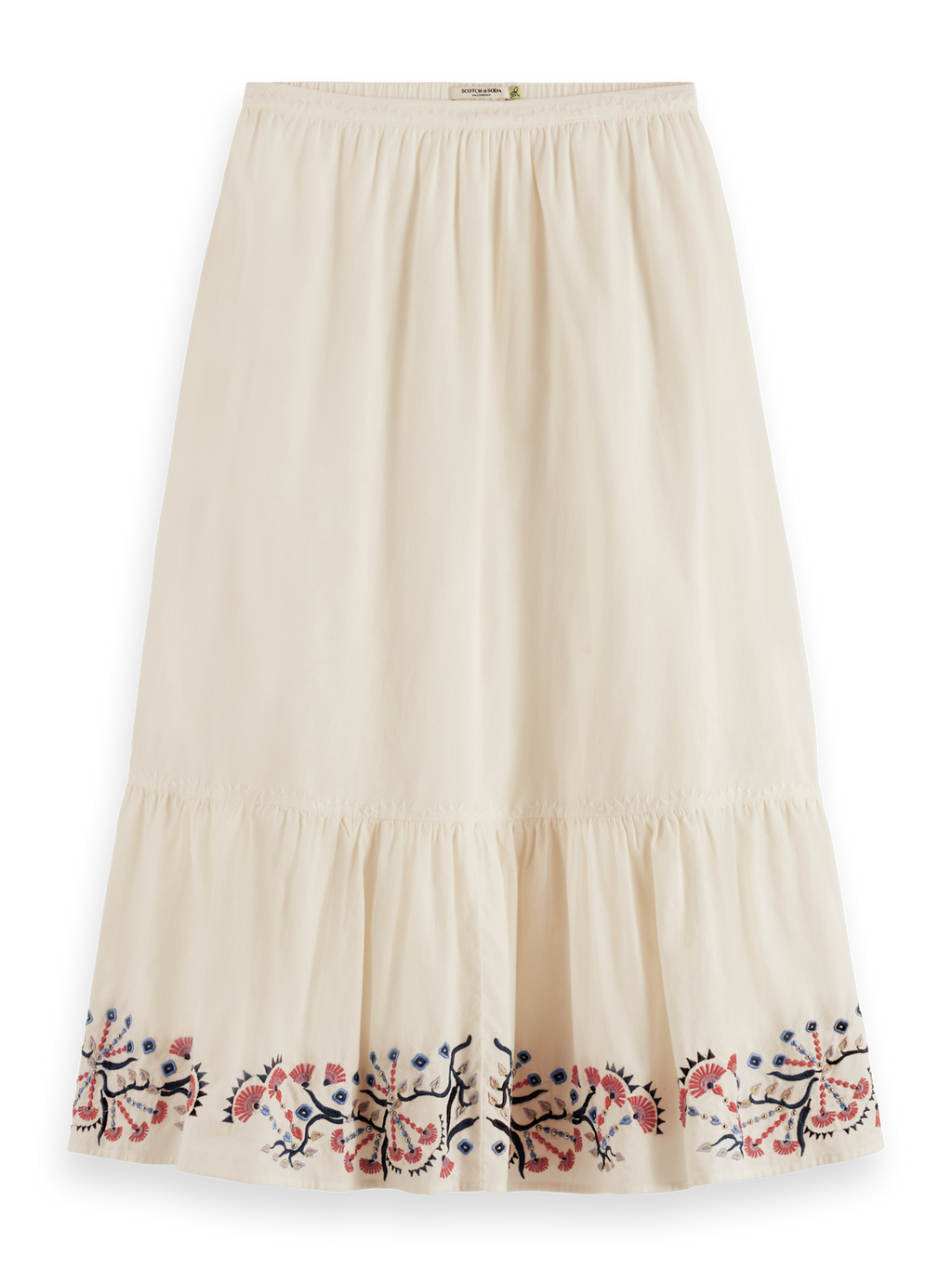 Embroidered maxi skirt