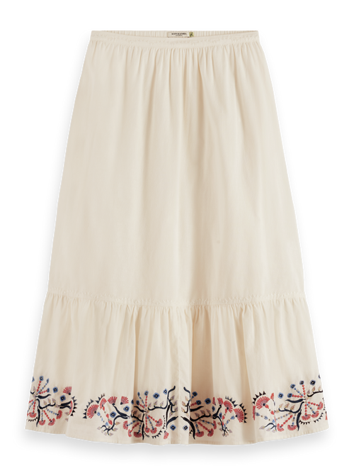 Embroidered maxi skirt