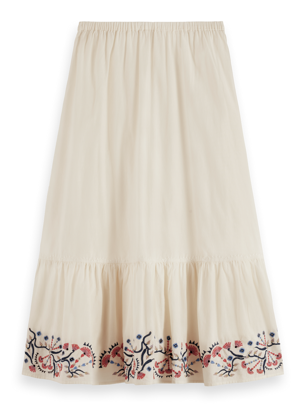 Embroidered maxi skirt