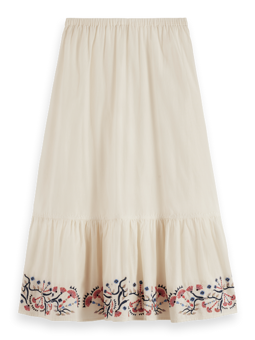 Embroidered maxi skirt