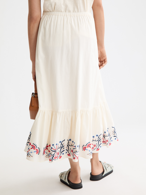 Embroidered maxi skirt
